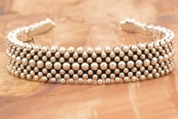 Artie Yellowhorse Sterling Silver Bead Bracelet